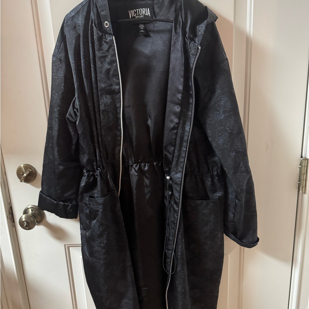 Women's Black Patterned Coat